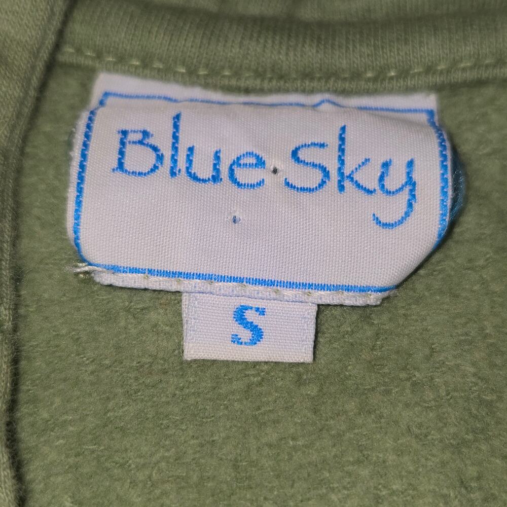 Blue Sky Clothing Co. Womens S Green‎ Embroidered Hooded Pullover Tunic Top Boho - Picture 2 of 11